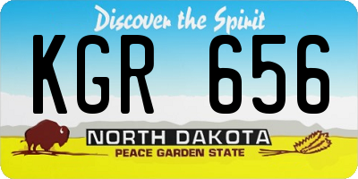 ND license plate KGR656