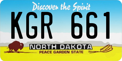 ND license plate KGR661