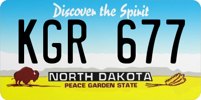 ND license plate KGR677