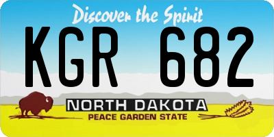 ND license plate KGR682