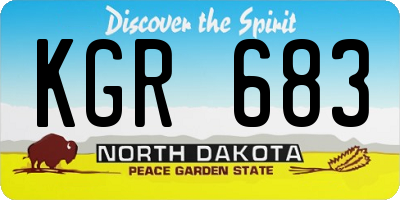 ND license plate KGR683