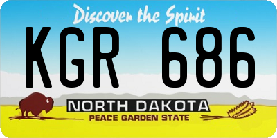 ND license plate KGR686