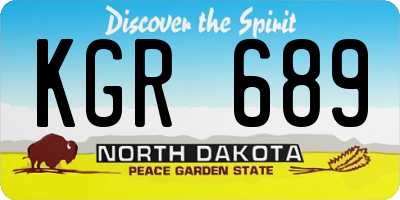 ND license plate KGR689