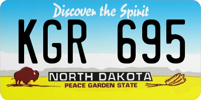 ND license plate KGR695