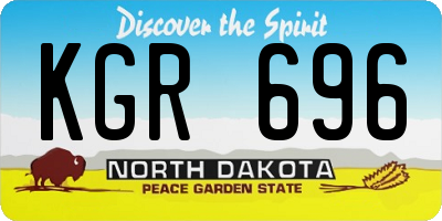 ND license plate KGR696