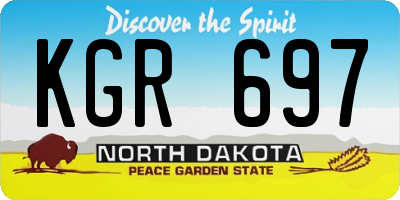 ND license plate KGR697