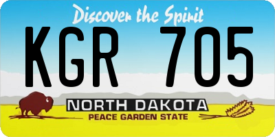 ND license plate KGR705