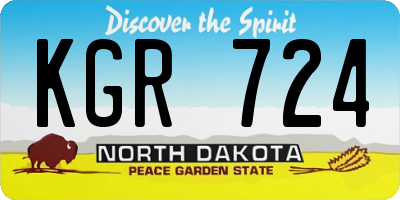 ND license plate KGR724