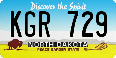 ND license plate KGR729