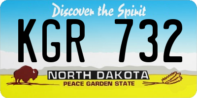 ND license plate KGR732