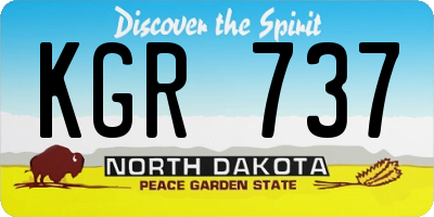 ND license plate KGR737