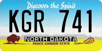ND license plate KGR741