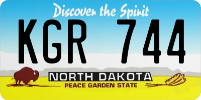 ND license plate KGR744