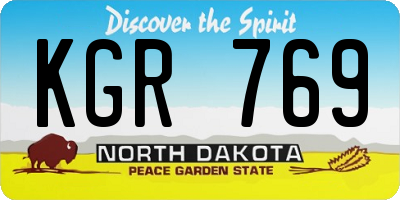 ND license plate KGR769