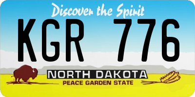 ND license plate KGR776