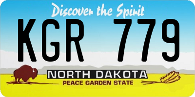 ND license plate KGR779