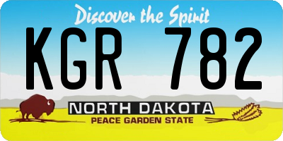 ND license plate KGR782