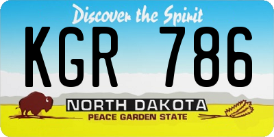 ND license plate KGR786