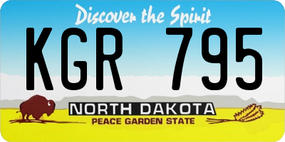 ND license plate KGR795