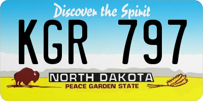ND license plate KGR797
