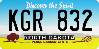 ND license plate KGR832