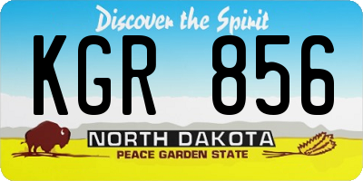 ND license plate KGR856