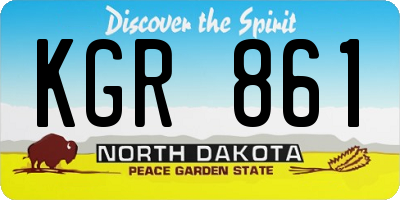 ND license plate KGR861