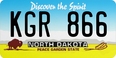 ND license plate KGR866