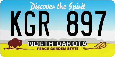 ND license plate KGR897