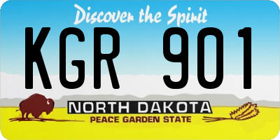 ND license plate KGR901