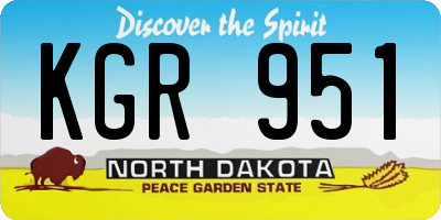 ND license plate KGR951