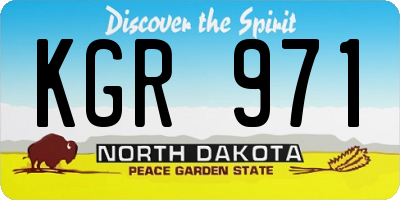 ND license plate KGR971