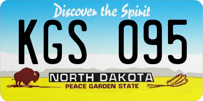 ND license plate KGS095