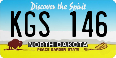 ND license plate KGS146