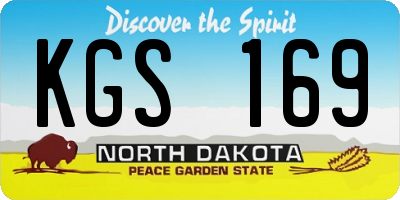 ND license plate KGS169
