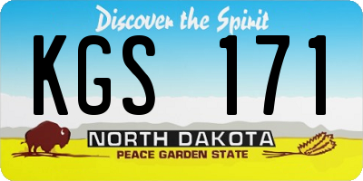 ND license plate KGS171