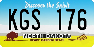 ND license plate KGS176
