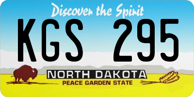 ND license plate KGS295