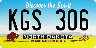 ND license plate KGS306