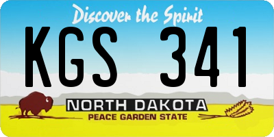 ND license plate KGS341