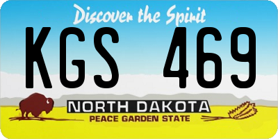ND license plate KGS469