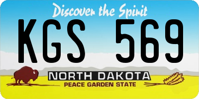 ND license plate KGS569