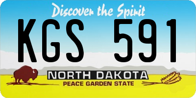 ND license plate KGS591