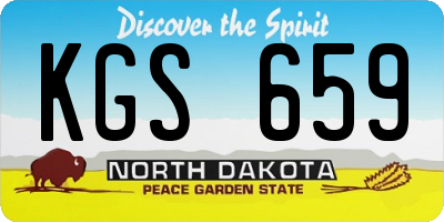 ND license plate KGS659