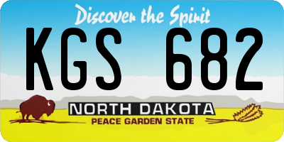 ND license plate KGS682