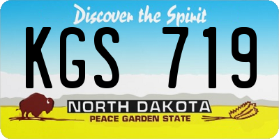 ND license plate KGS719