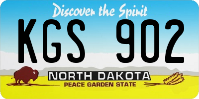 ND license plate KGS902