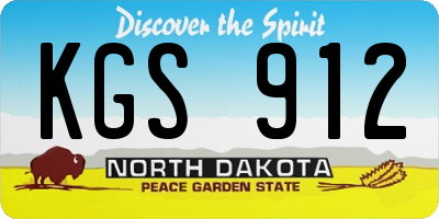ND license plate KGS912