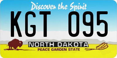 ND license plate KGT095