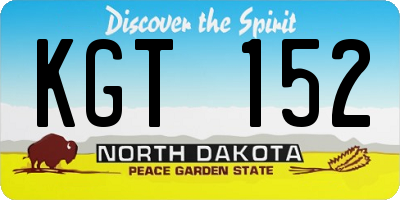 ND license plate KGT152